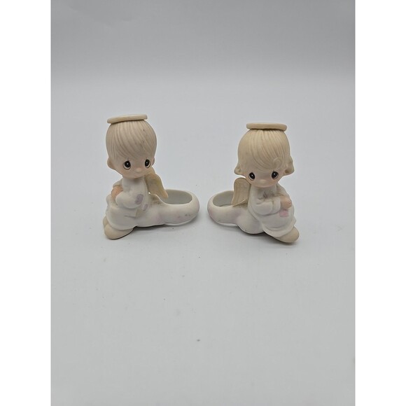 Vintage Precious Moments Candle Climbers "But Love Goes On Forever" - Picture 1 of 11